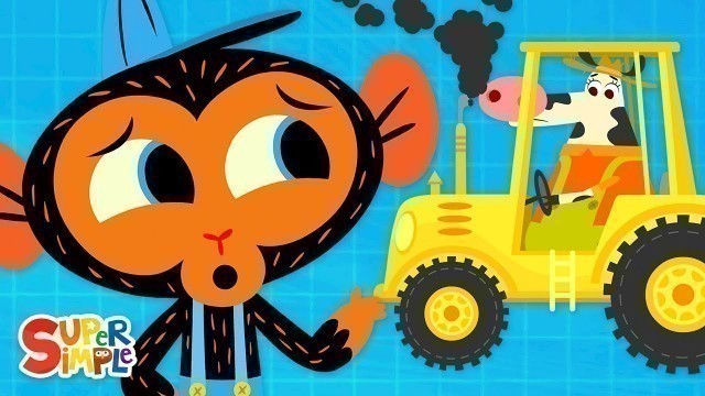 'Oh No! Miss Cow\'s Tractor Is Polluting the Environment | Tractors For Kids'