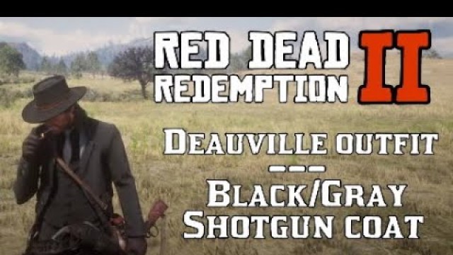 'Deauville Outfit (Black/Gray Shotgun Coat) Red Dead Redemption 2 Custom Fashion Van Cleef Grey'