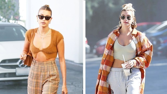 'Hailey Bieber being the queen of casual outfits #shorts'