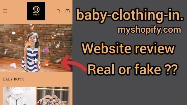 'baby-clothing-in.myshopify.com website review || DD baby clothing kids wear website review || real ?'