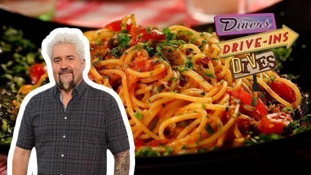 'Guy Fieri Eats Spaghetti and Lamb in Tuscany | Diners, Drive-Ins and Dives | Food Network'