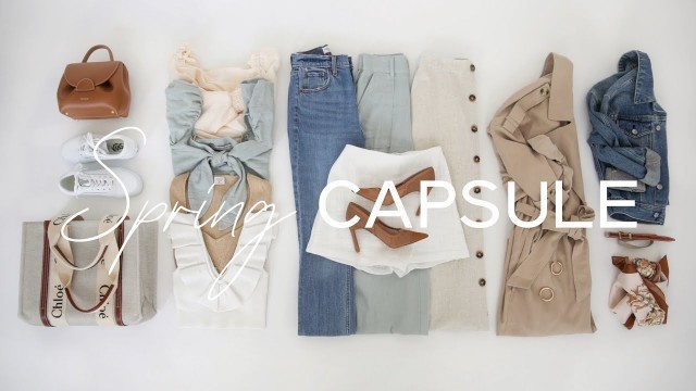 '12 items, 48 outfits SPRING CAPSULE WARDROBE 2022 *casual* | spring outfit ideas 2022 | Miss Louie'