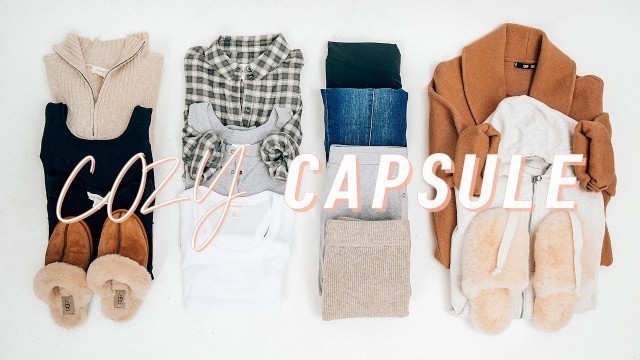 '12 pieces, 90 outfits COZY AT HOME Capsule Wardrobe | CASUAL comfy basic outfits 2020 | Miss Louie'