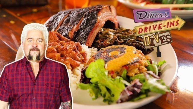 'Guy Fieri Eats Killer Barbecue in Des Moines | Diners, Drive-Ins and Dives | Food Network'