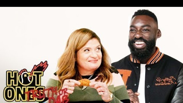 'Food Network Stars Alex Guarnaschelli and Eric Adjepong Play Truth or Dab | Hot Ones'