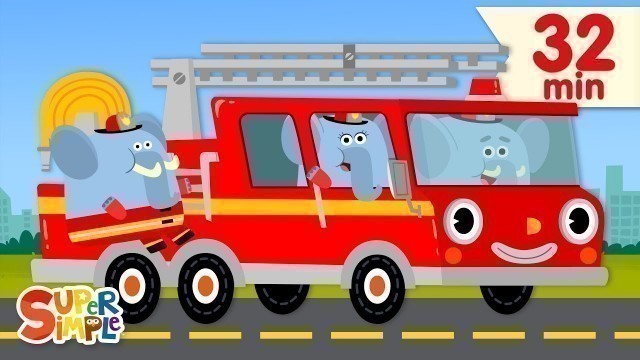 'Here Comes The Fire Truck | + More Kids Songs | Super Simple Songs'