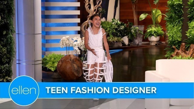 'Teen Fashion Designer on Collection Inspired by Activism | Ellen Show | Ashlyn So'