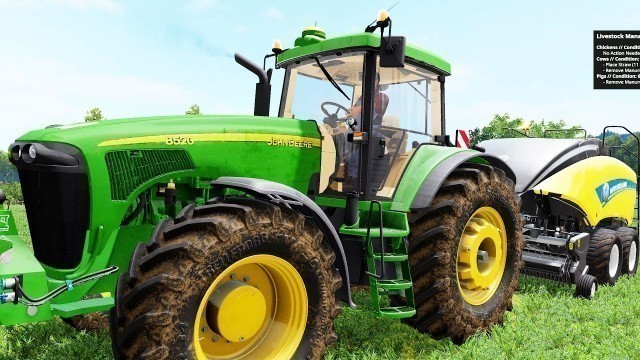 'Tractors for kids children,Tractor Baling the grass for hay  Farm Simulator 2017'