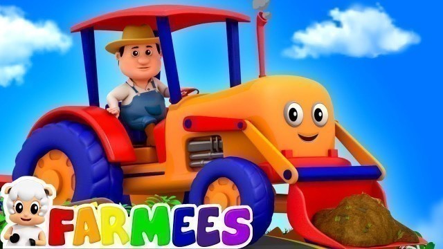 'Tractors Wheels Go Round And Round | Cartoons For Kids | Nursery Rhymes For Babies By Farmees'