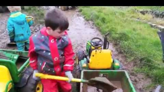 'Tractors for kids muddy tractors, tractor trailer, children tractors, tractor songs'