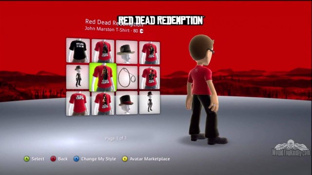 'Red Dead Redemption Xbox LIVE Avatar Clothes'