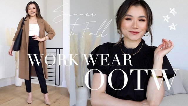 'WORK OUTFITS OF THE WEEK *Summer to Fall - Business Casual* | Work outfit ideas OOTW | Miss Louie'