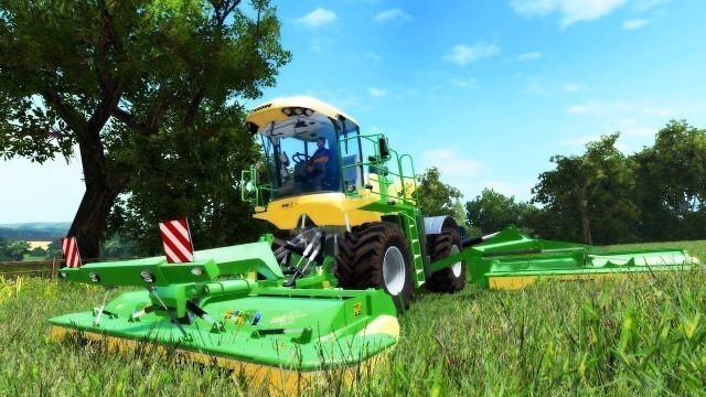 'Tractors for kids children,a big mower mowing grass for silage  Farm Simulator 2017'