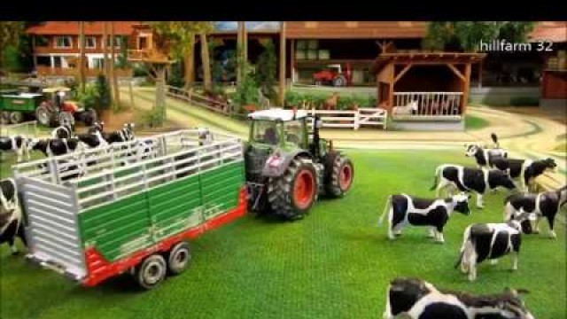 'FARM ANIMALS BACK HOME BY RC TRACTORS ! Mini farming with agriculture machine - farming - vehicles'