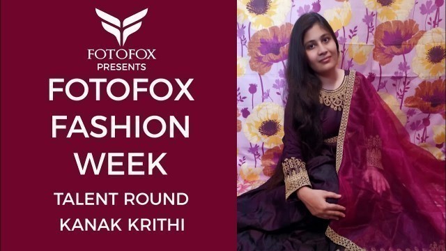 'Kanak krithi | Talent Round | Fotofox Fashion Week | Miss Teen India 2020 | Karnataka'