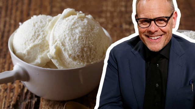 'Alton Brown Makes Vanilla Ice Cream | Good Eats | Food Network'