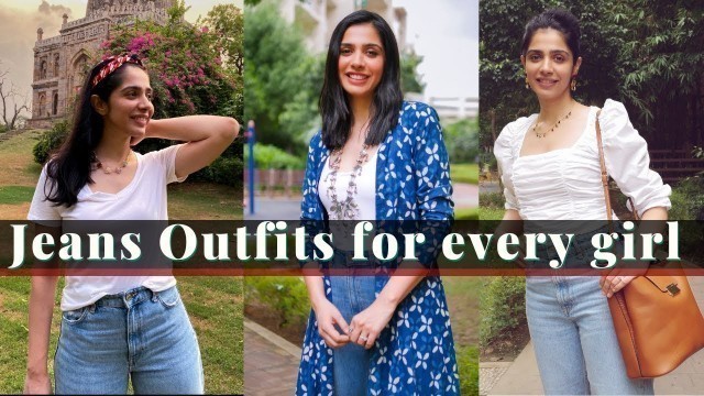 'Jeans Outfits for EVERY BODYTYPE! Casual Looks for College 