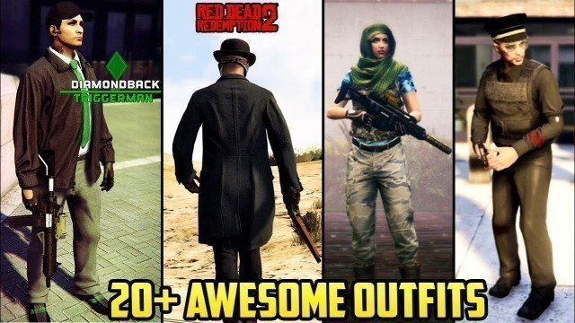 'GTA Online 20+ AWESOME OUTFITS! (Red Dead Redemption 2, The Mob Collection, Police Outfit & MORE)'