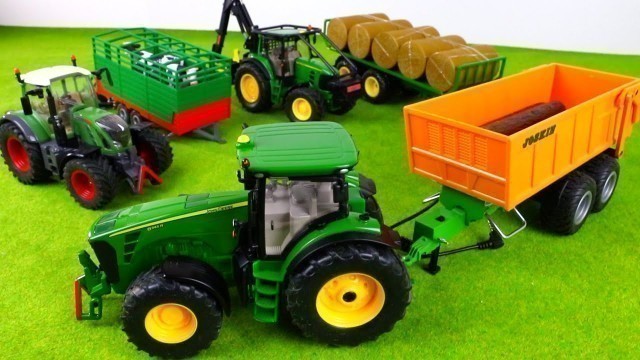 'Tractors for kids, bagger, siku farm tractor videos, john deere tractor toys, vehicles for kids'