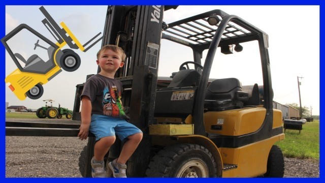 'Forklift for kids | Forklift and tractors on the farm'