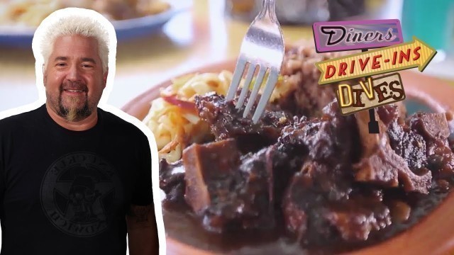 'Guy Fieri Eats Oxtail Stew | Diners, Drive-Ins and Dives | Food Network'