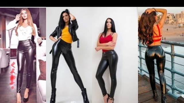 'Streetstyle Fashion Latex shiny Vinyl Leggings For corporate wears/Skinny Faux Leather Pants'