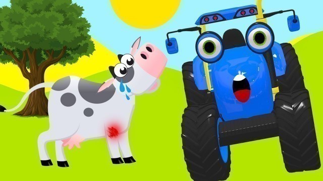 'Tractors for children with farm animals - Blue Tractor Song Cartoon for Toddlers'