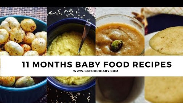 '11 Months Baby Food Recipes with Meal Plan for 7 days'