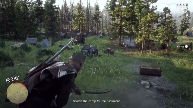 'Red Dead Redemption 2 Online: Taking down a camp w a Bow in deadly fashion 