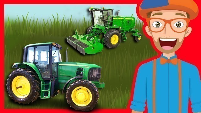 'Tractors and Trucks for Children by Blippi | Educational Videos for Kindergarten'