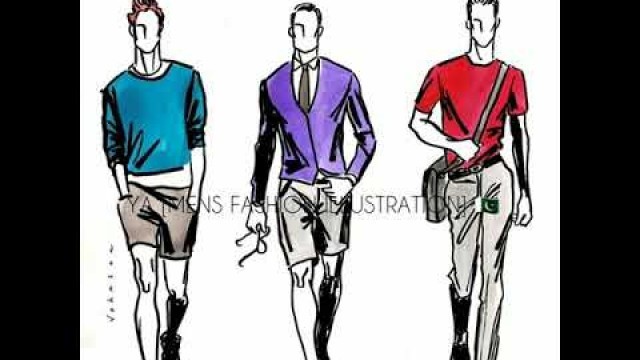 'My first men   fashion  illustration vlog