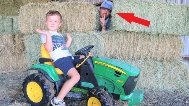 'We play hide and seek and winner gets a prize | Tractors for kids'