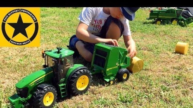 'BRUDER Tractors for kids ♦ Bruder TRUCKS Caterpillar Loader ♦ JOHN DEERE Combine Harvester'