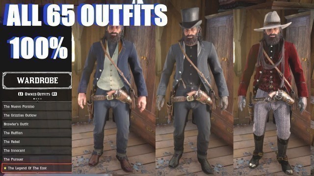 'Red Dead Redemption 2 - All Outfits & Costumes (100% Post Game)'