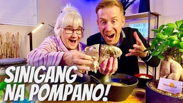 'SINIGANG NA POMPANO With My Mom | Filipino Food Review'