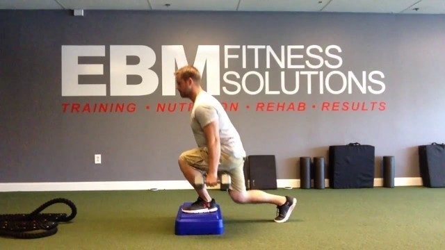 'Drop lunge (DBs) - EBM Fitness Solutions'