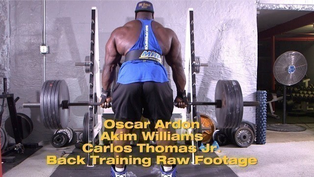 'Carlos Thomas Jr. and Akim Williams Back Workout RAW FOOTAGE'