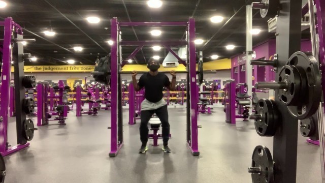 'Robin Achoe Jr Planet Fitness Weight Training Squats 115 Pounds Set 2/10 Reps'