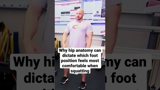 'Hip anatomy can dictate which foot position is most comfortable when squatting #shorts #squat #hip'