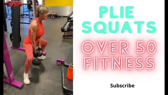 'Plie Squats with Dumbbell - Over 50 Fitness - Planet Fitness Workout for Women'