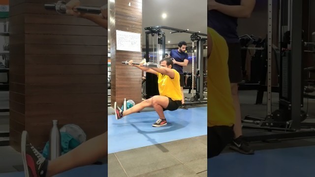 'PISTOL SQUAT with 13 Kg Barbell'