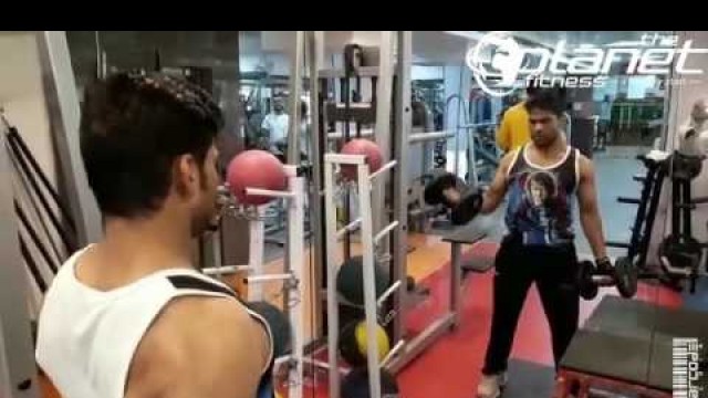 'Back & Biceps workout by Krishna at Planet Fitness Raipur'