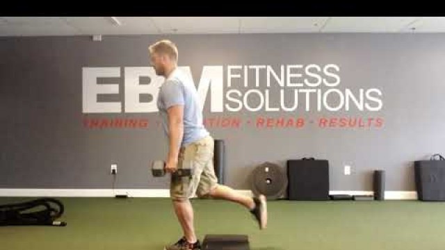 'Back lunge (knee to pad - 2 DBs) - EBM Fitness Solutions'