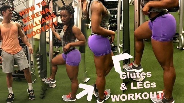 'Glutes Workout! Get |Natural Butt Exercises||strong legs|firm Gluts|Serena Williams Butt'