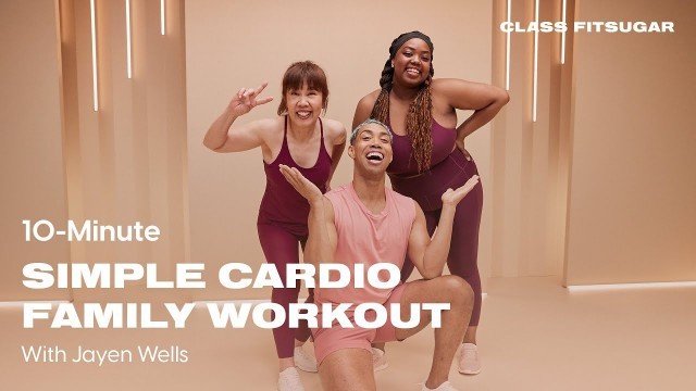 '10-Minute Thanksgiving Family Cardio Workout With Jayen Wells | POPSUGAR FITNESS'