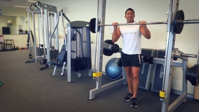 'Smith Machine Front Squats (Exercises.com.au)'