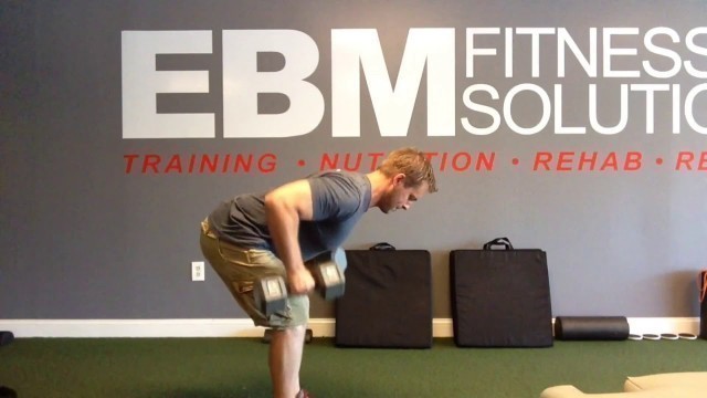 'Bent-over row (2 DBs) - EBM Fitness Solutions'