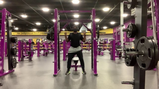 'Robin Achoe Jr Planet Fitness Weight Training Squats 115 Pounds Set 5 of 5/10 Reps'