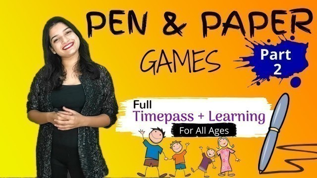 'Pen and Paper Games in Hindi Part 2 | 90\'s games| Funny Indoor Games | Childhood Games'