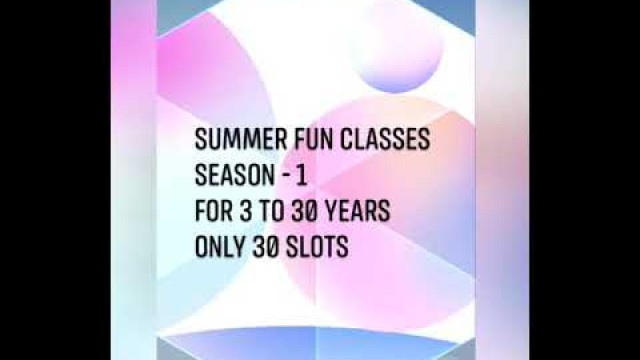 'SUMMER FUN CLASSES @ MADHU\'S AIM FITNESS AND DANCE FLOOR, VIZAG, FOR ENQUIRIES CALL +918179358861'